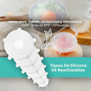 Tapas de Silicona x6 - TAPAFACIL